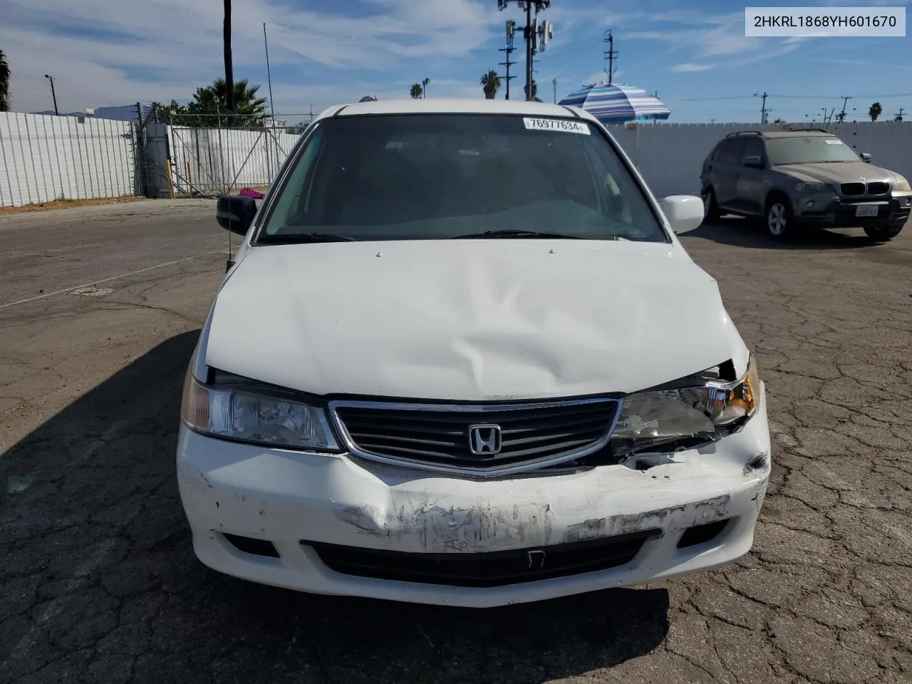 2000 Honda Odyssey Ex VIN: 2HKRL1868YH601670 Lot: 76977634