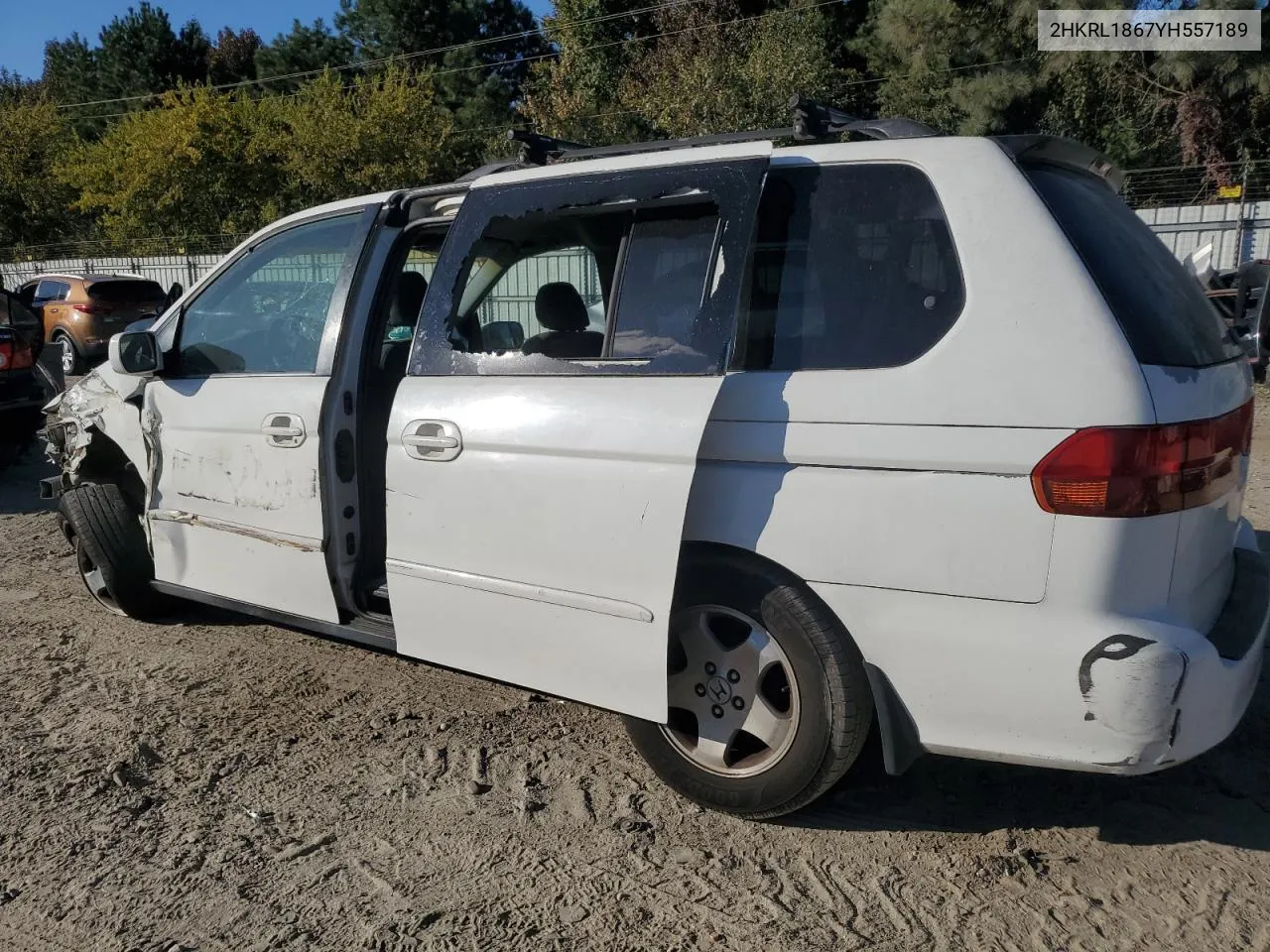 2000 Honda Odyssey Ex VIN: 2HKRL1867YH557189 Lot: 77501354