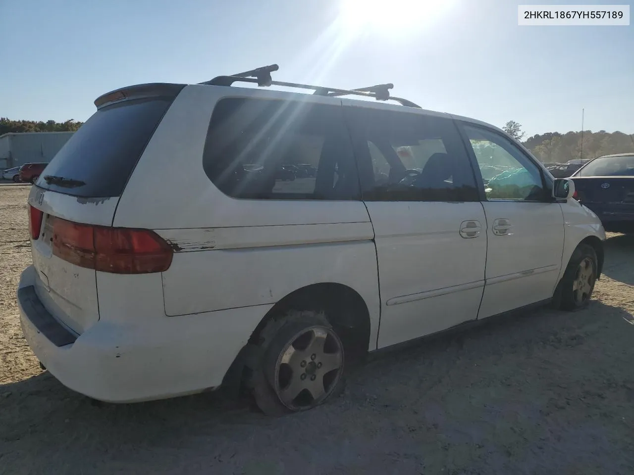 2000 Honda Odyssey Ex VIN: 2HKRL1867YH557189 Lot: 77501354