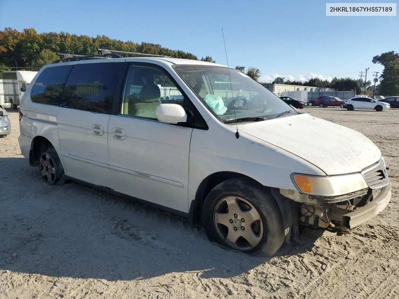 2000 Honda Odyssey Ex VIN: 2HKRL1867YH557189 Lot: 77501354