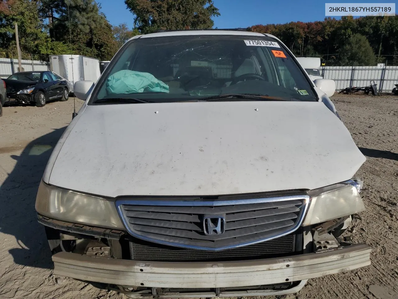 2000 Honda Odyssey Ex VIN: 2HKRL1867YH557189 Lot: 77501354