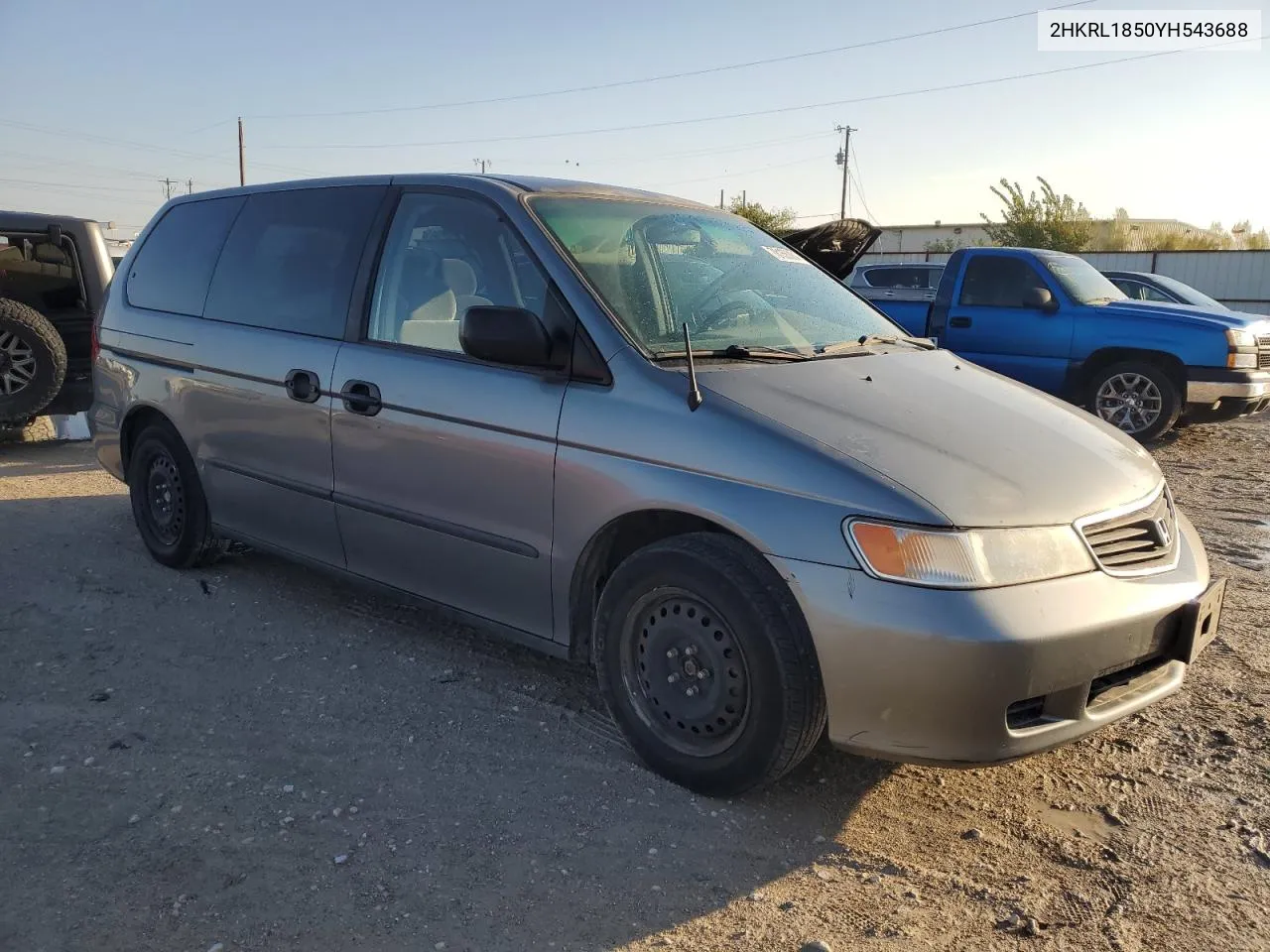 2000 Honda Odyssey Lx VIN: 2HKRL1850YH543688 Lot: 78155384