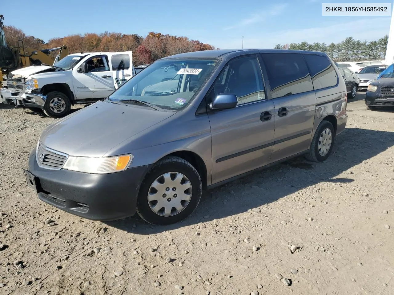 2000 Honda Odyssey Lx VIN: 2HKRL1856YH585492 Lot: 78549934