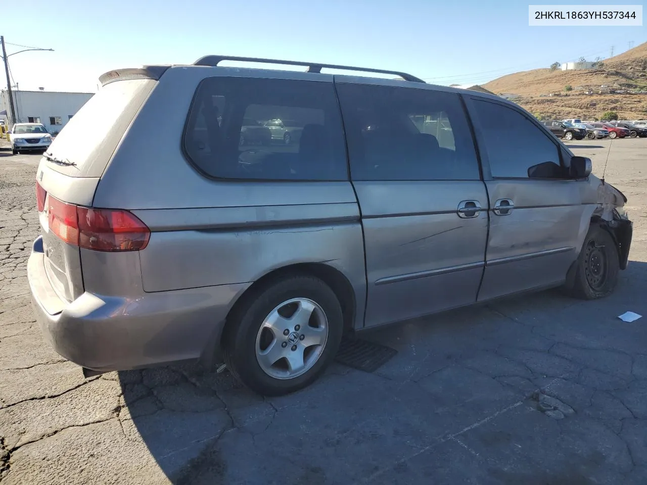 2000 Honda Odyssey Ex VIN: 2HKRL1863YH537344 Lot: 78626914