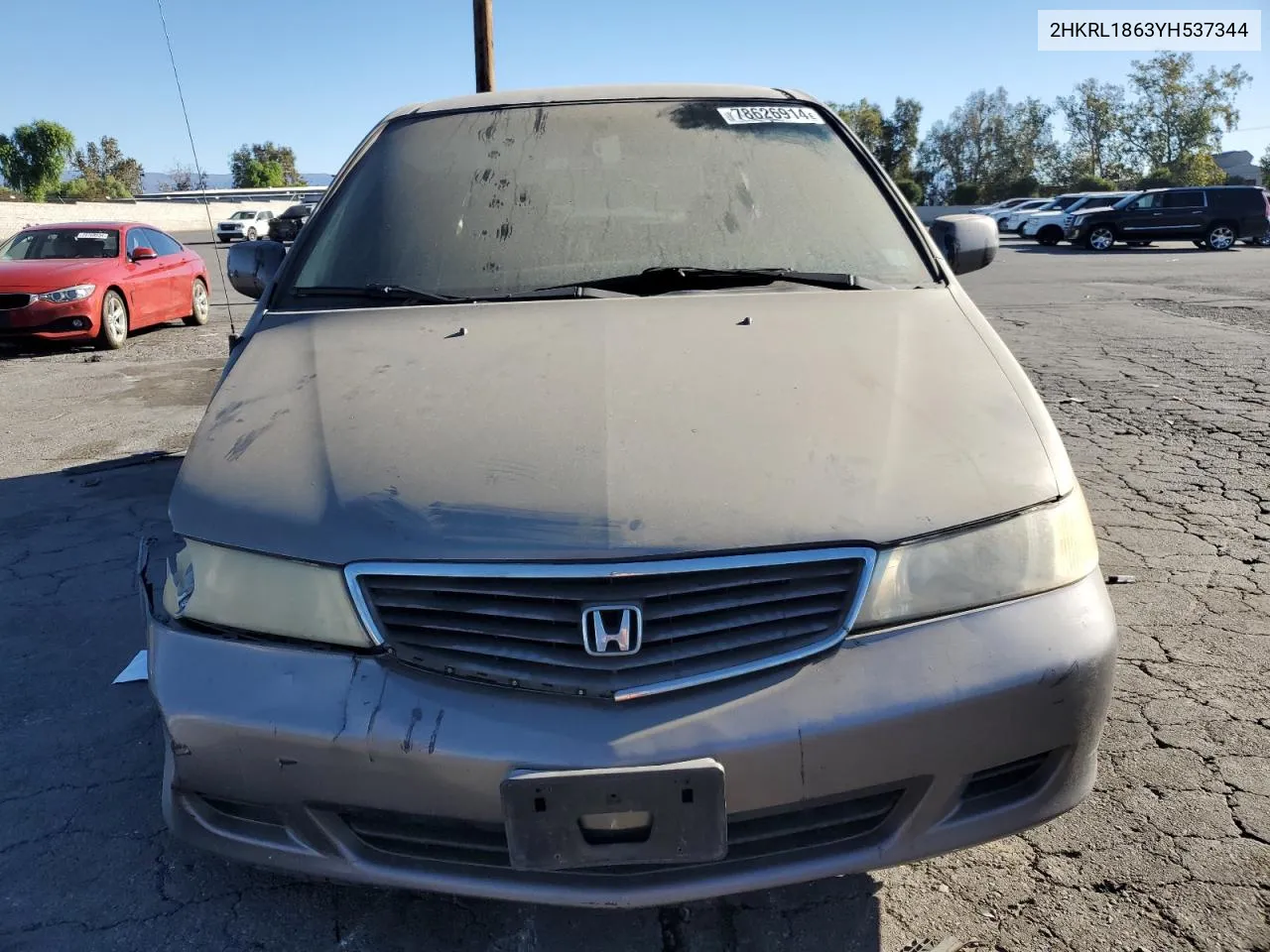 2000 Honda Odyssey Ex VIN: 2HKRL1863YH537344 Lot: 78626914