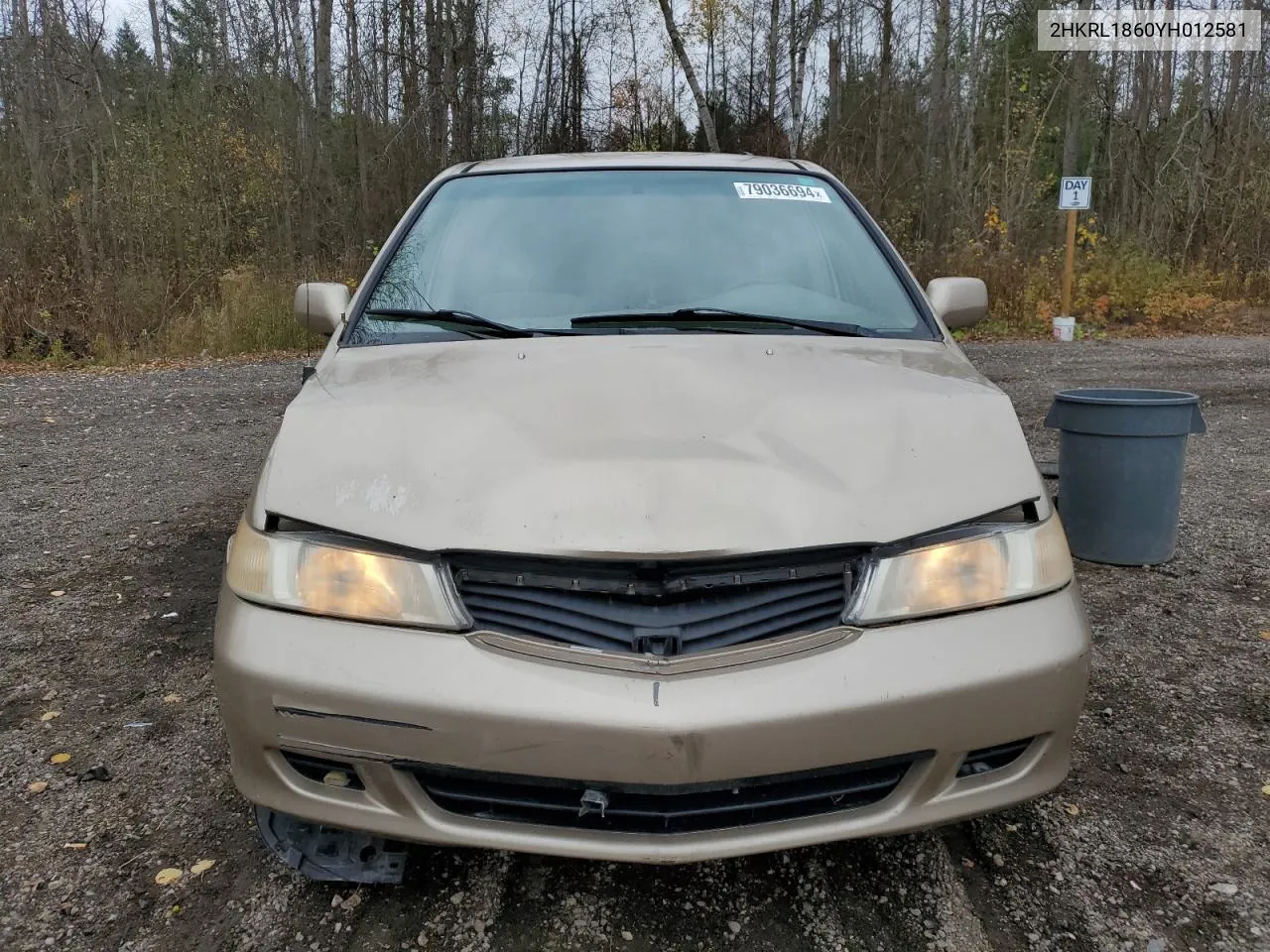 2000 Honda Odyssey Ex VIN: 2HKRL1860YH012581 Lot: 79036694