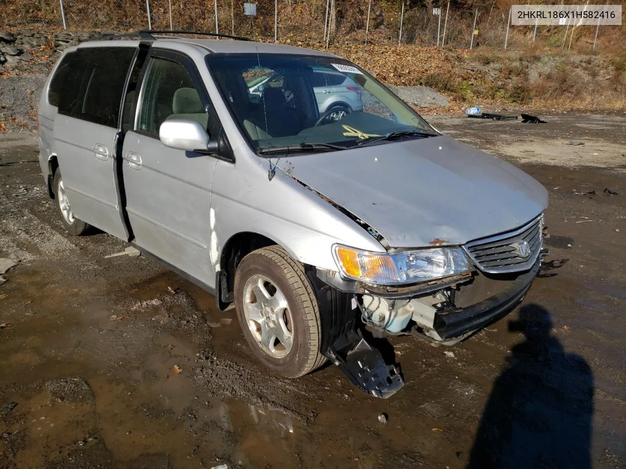 2001 Honda Odyssey Ex VIN: 2HKRL186X1H582416 Lot: 66563941