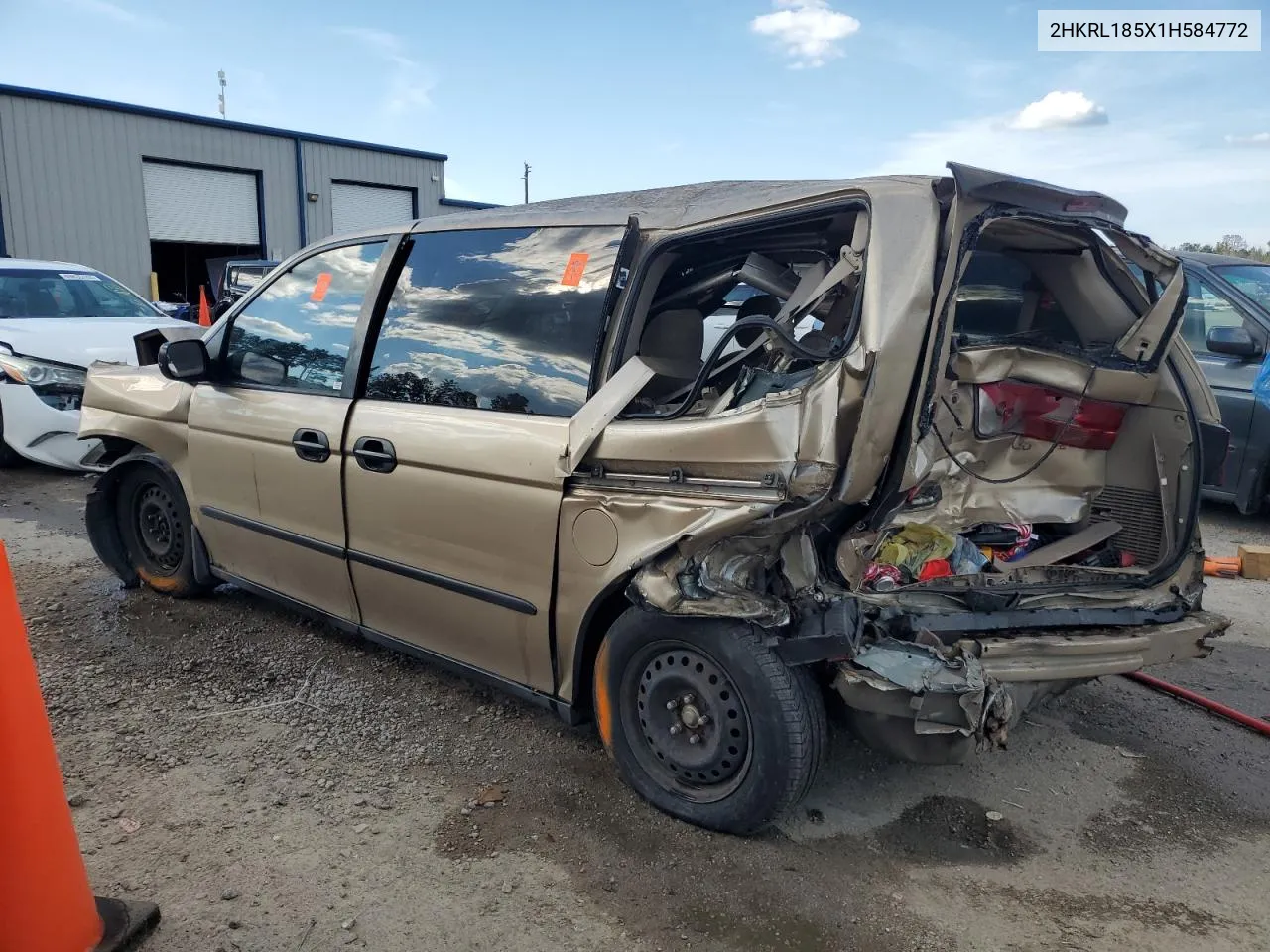 2001 Honda Odyssey Lx VIN: 2HKRL185X1H584772 Lot: 68489464