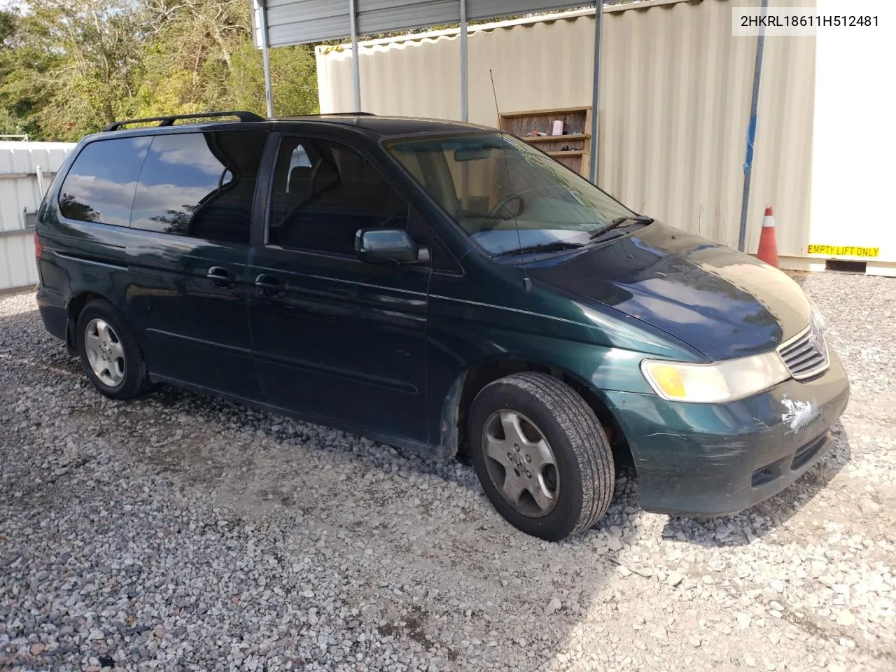 2001 Honda Odyssey Ex VIN: 2HKRL18611H512481 Lot: 73594004