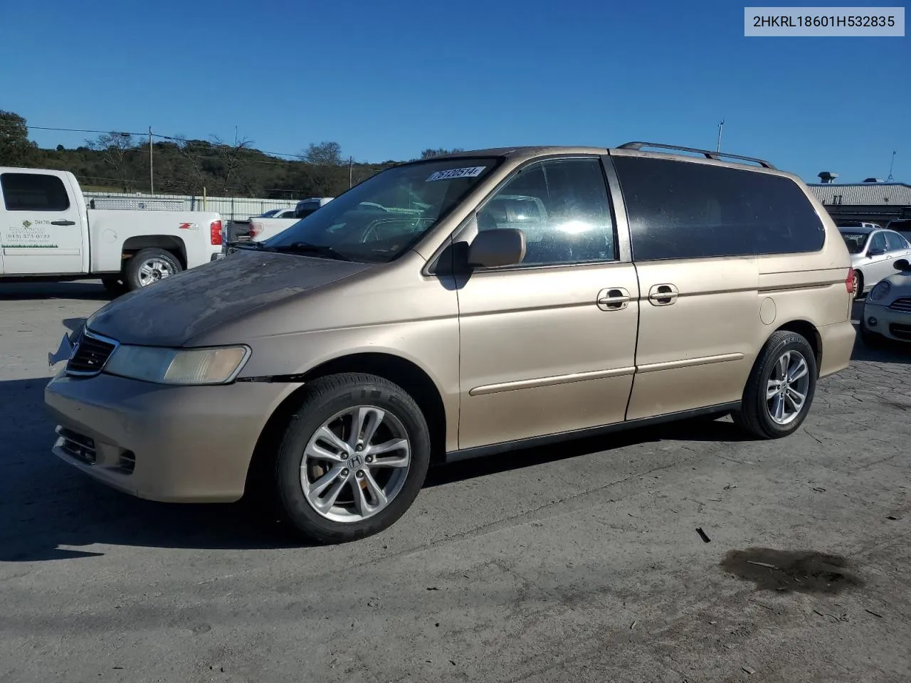 2001 Honda Odyssey Ex VIN: 2HKRL18601H532835 Lot: 76120514