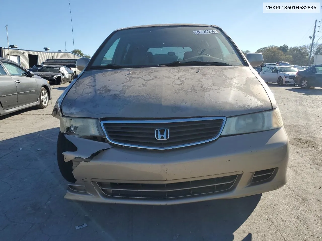 2001 Honda Odyssey Ex VIN: 2HKRL18601H532835 Lot: 76120514