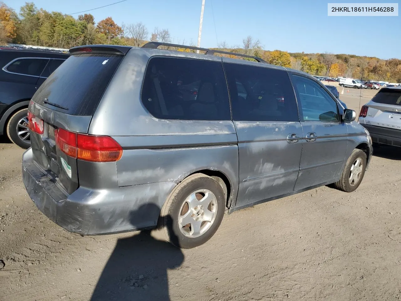 2001 Honda Odyssey Ex VIN: 2HKRL18611H546288 Lot: 76814834