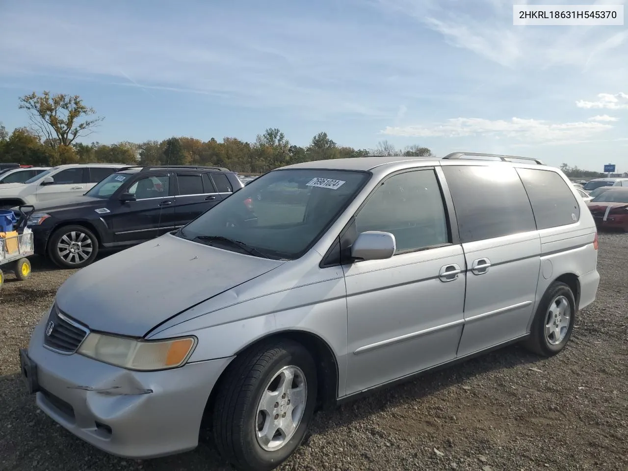 2001 Honda Odyssey Ex VIN: 2HKRL18631H545370 Lot: 76961024