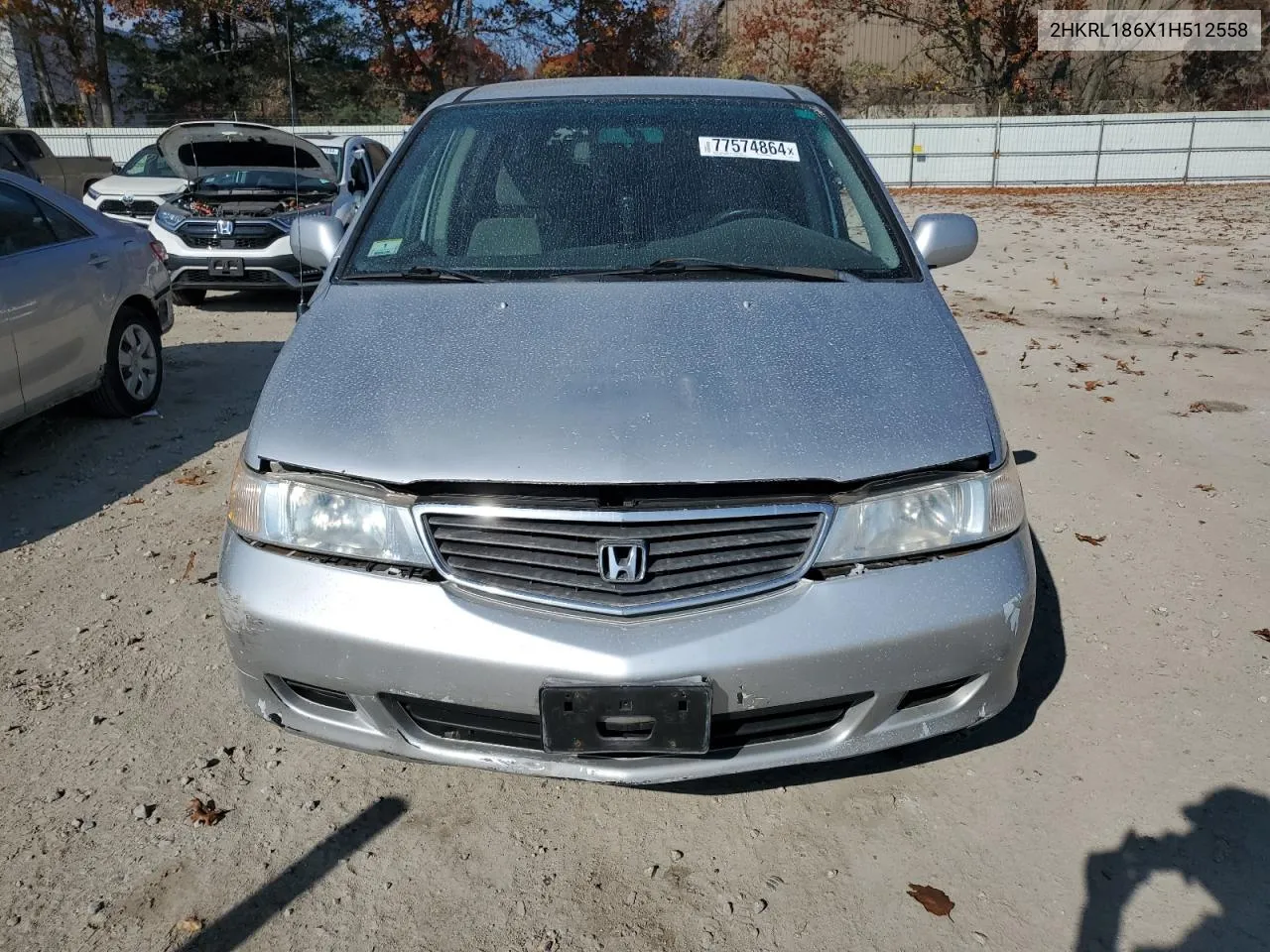 2001 Honda Odyssey Ex VIN: 2HKRL186X1H512558 Lot: 77574864