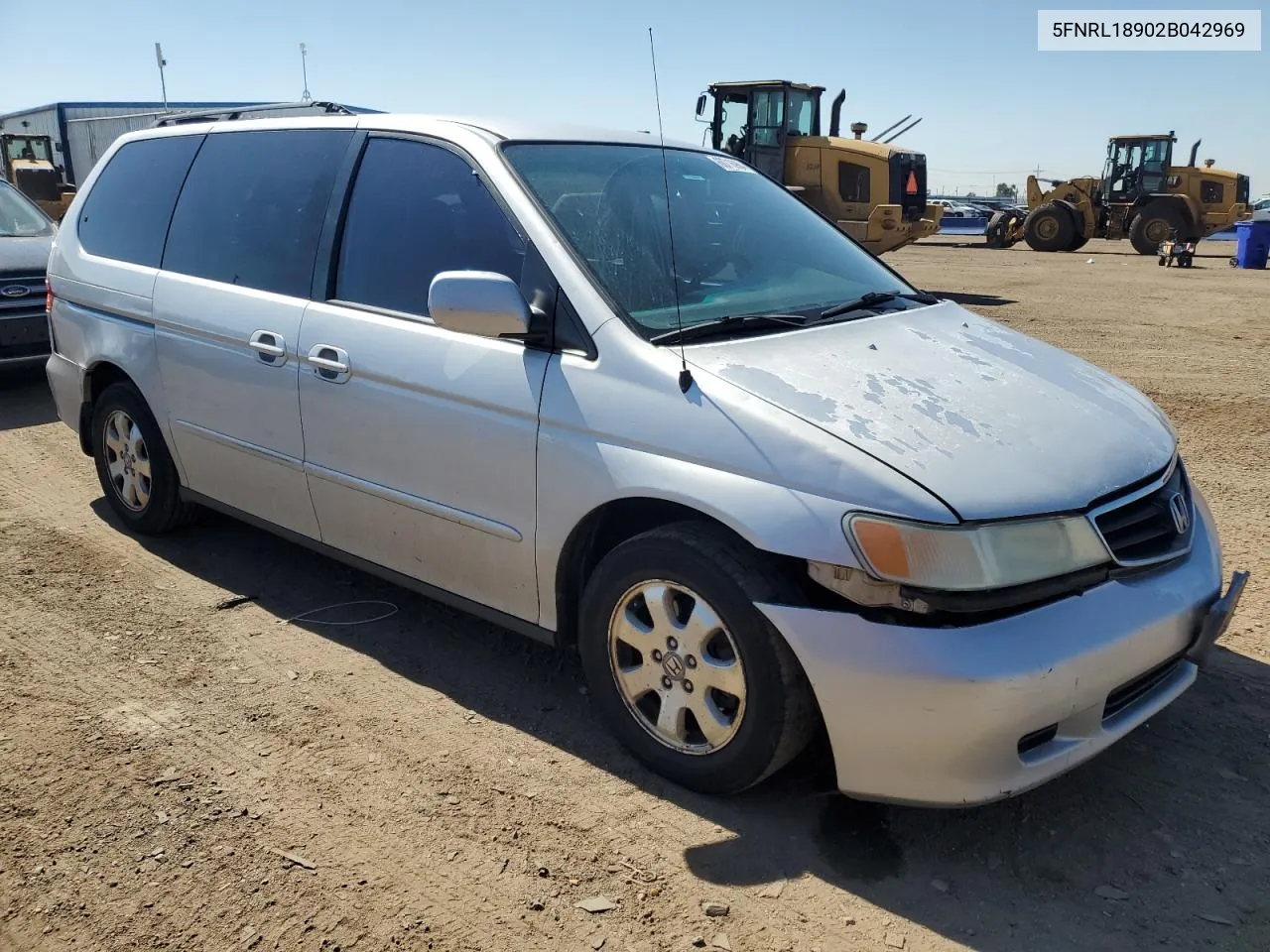 2002 Honda Odyssey Exl VIN: 5FNRL18902B042969 Lot: 60716984