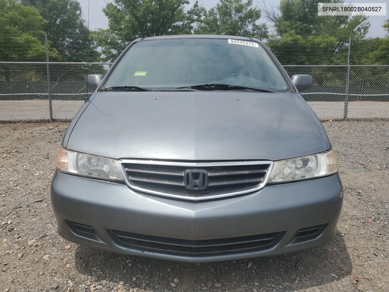 2002 Honda Odyssey Exl VIN: 5FNRL18002B040527 Lot: 64245374