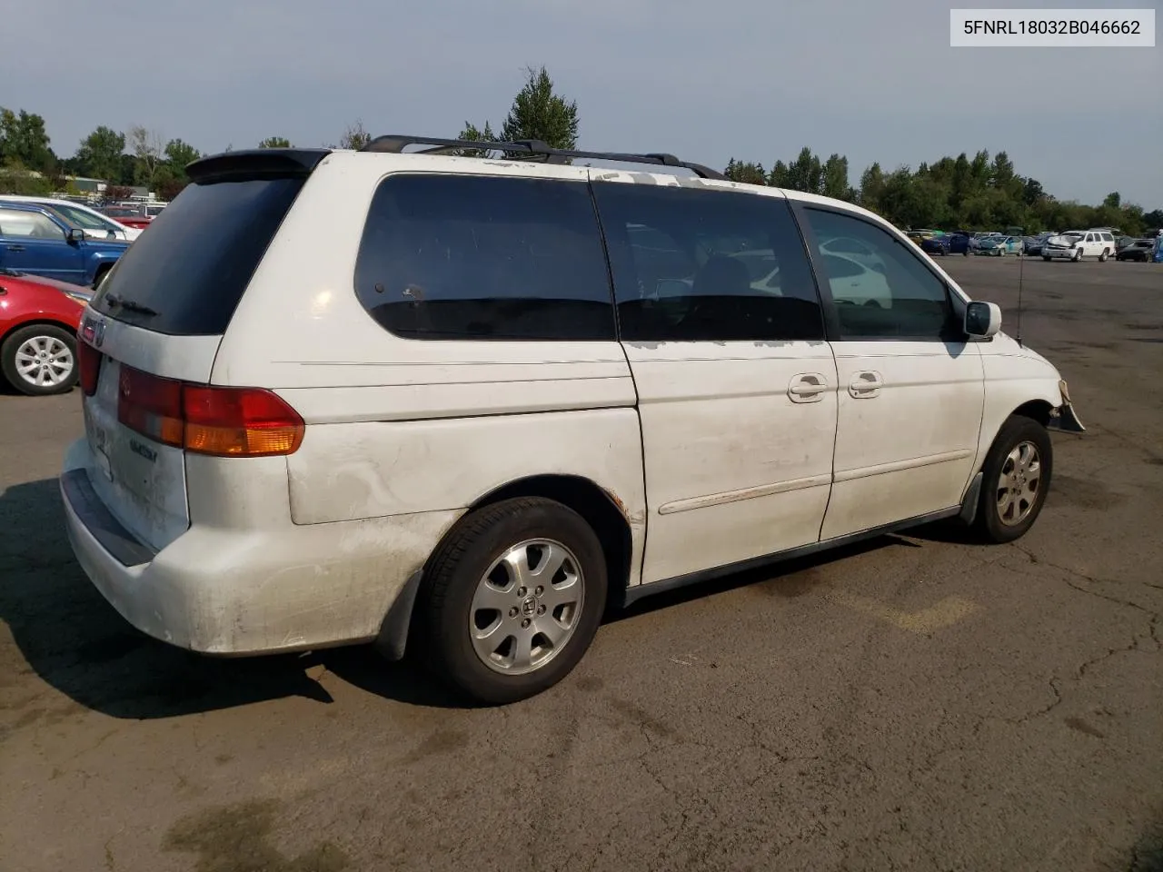 2002 Honda Odyssey Exl VIN: 5FNRL18032B046662 Lot: 66584444