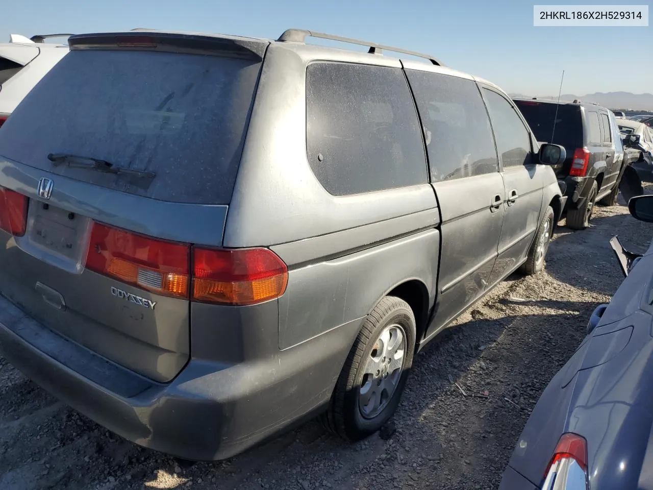 2002 Honda Odyssey Ex VIN: 2HKRL186X2H529314 Lot: 67424404