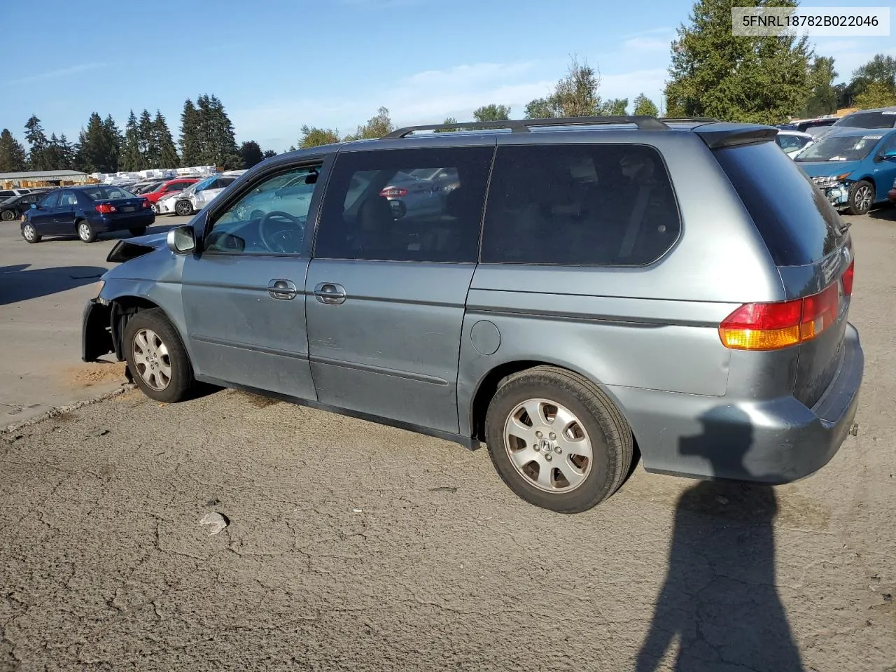 5FNRL18782B022046 2002 Honda Odyssey Exl