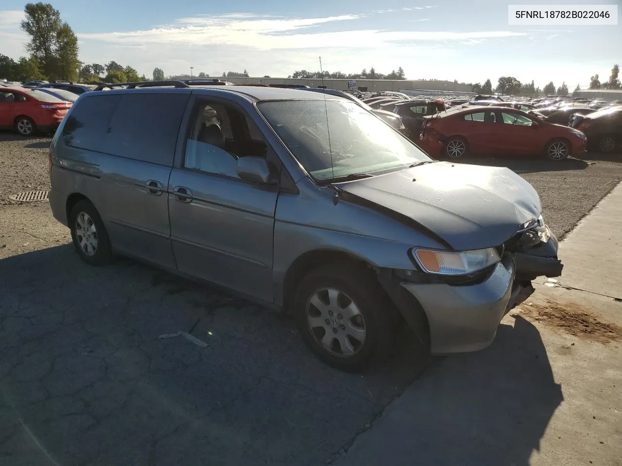 2002 Honda Odyssey Exl VIN: 5FNRL18782B022046 Lot: 70838204