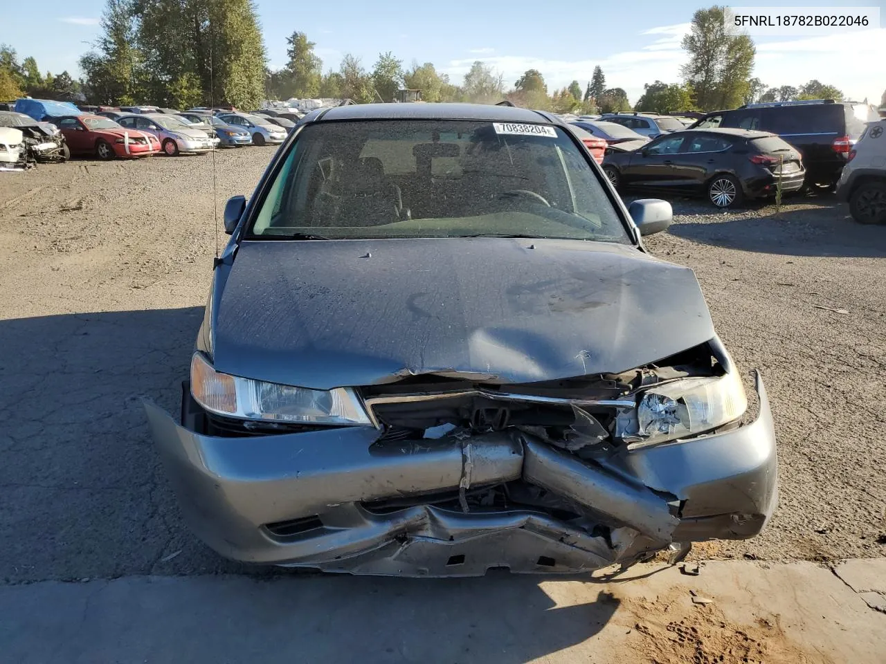 5FNRL18782B022046 2002 Honda Odyssey Exl