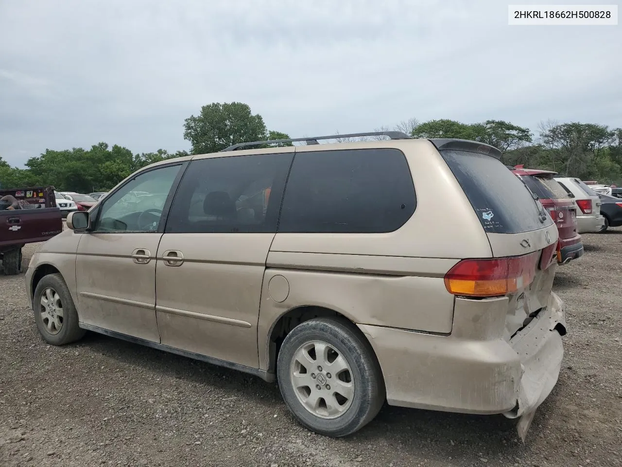 2002 Honda Odyssey Ex VIN: 2HKRL18662H500828 Lot: 70960354