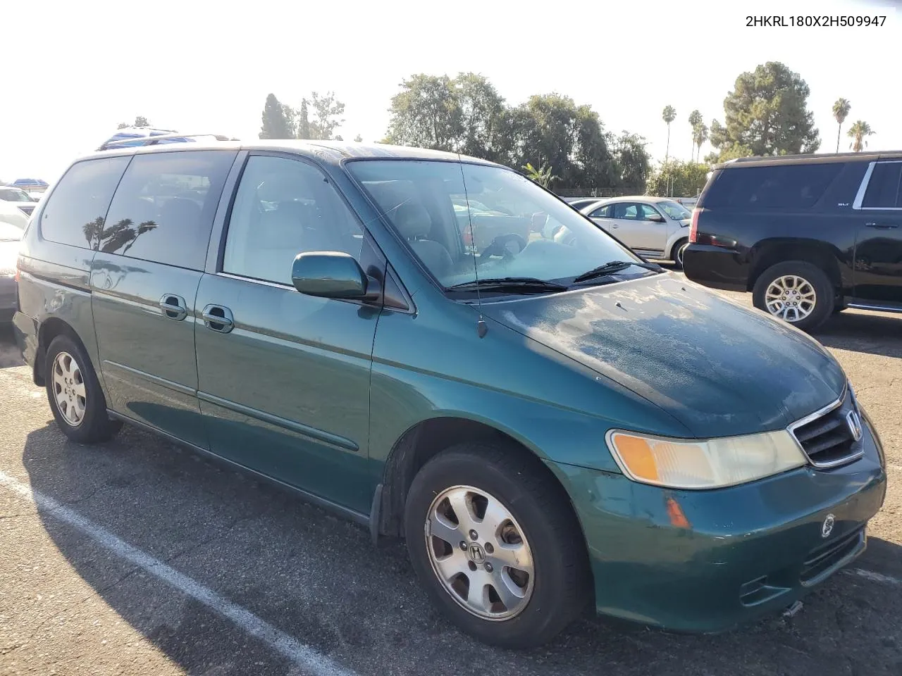 2002 Honda Odyssey Exl VIN: 2HKRL180X2H509947 Lot: 71076674