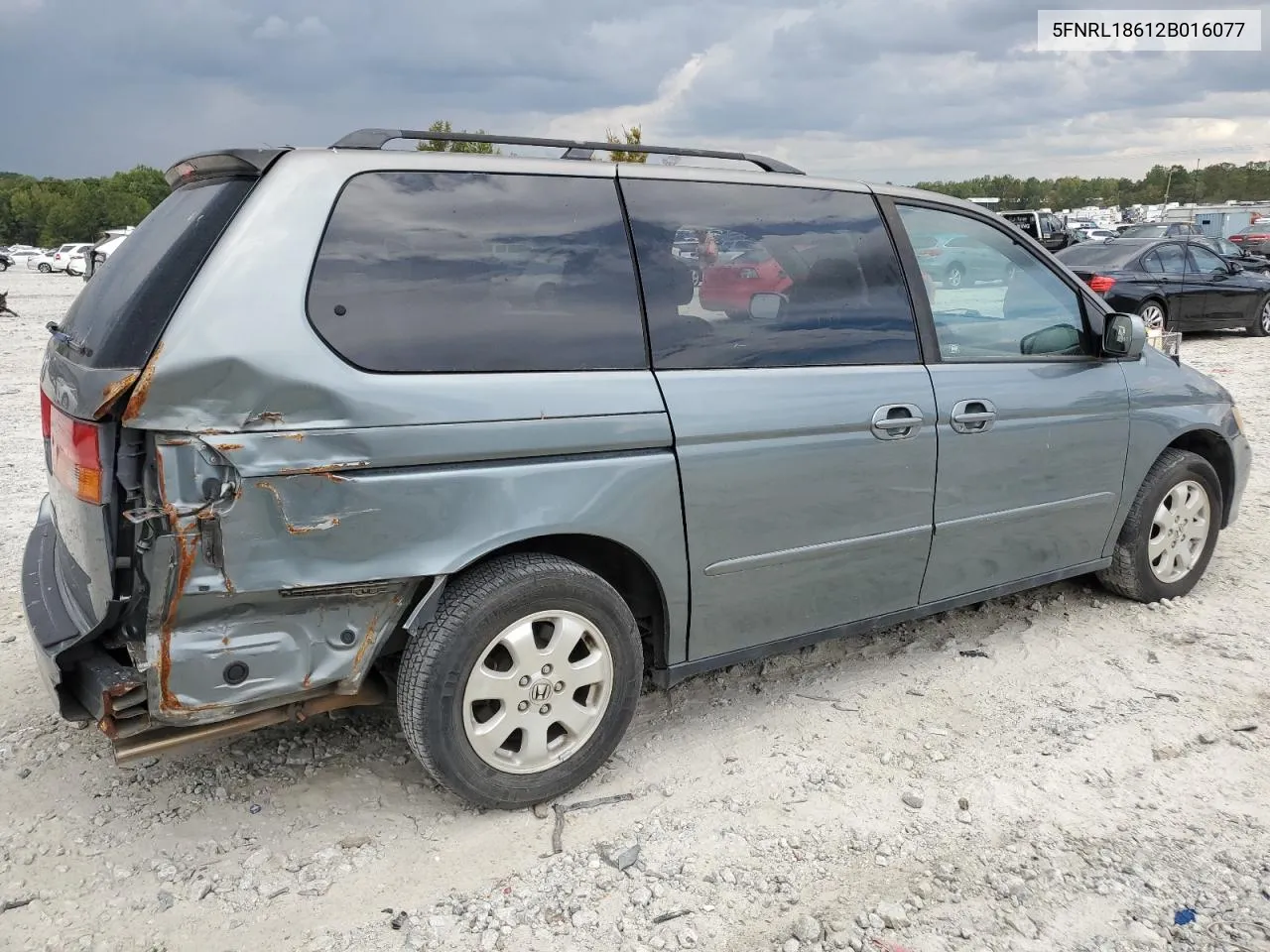 2002 Honda Odyssey Ex VIN: 5FNRL18612B016077 Lot: 72448924