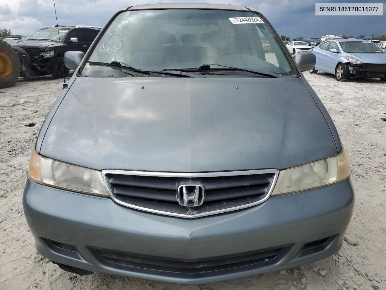 2002 Honda Odyssey Ex VIN: 5FNRL18612B016077 Lot: 72448924