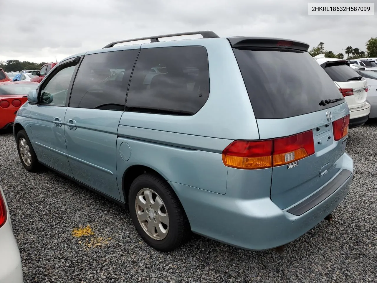 2002 Honda Odyssey Ex VIN: 2HKRL18632H587099 Lot: 74678114