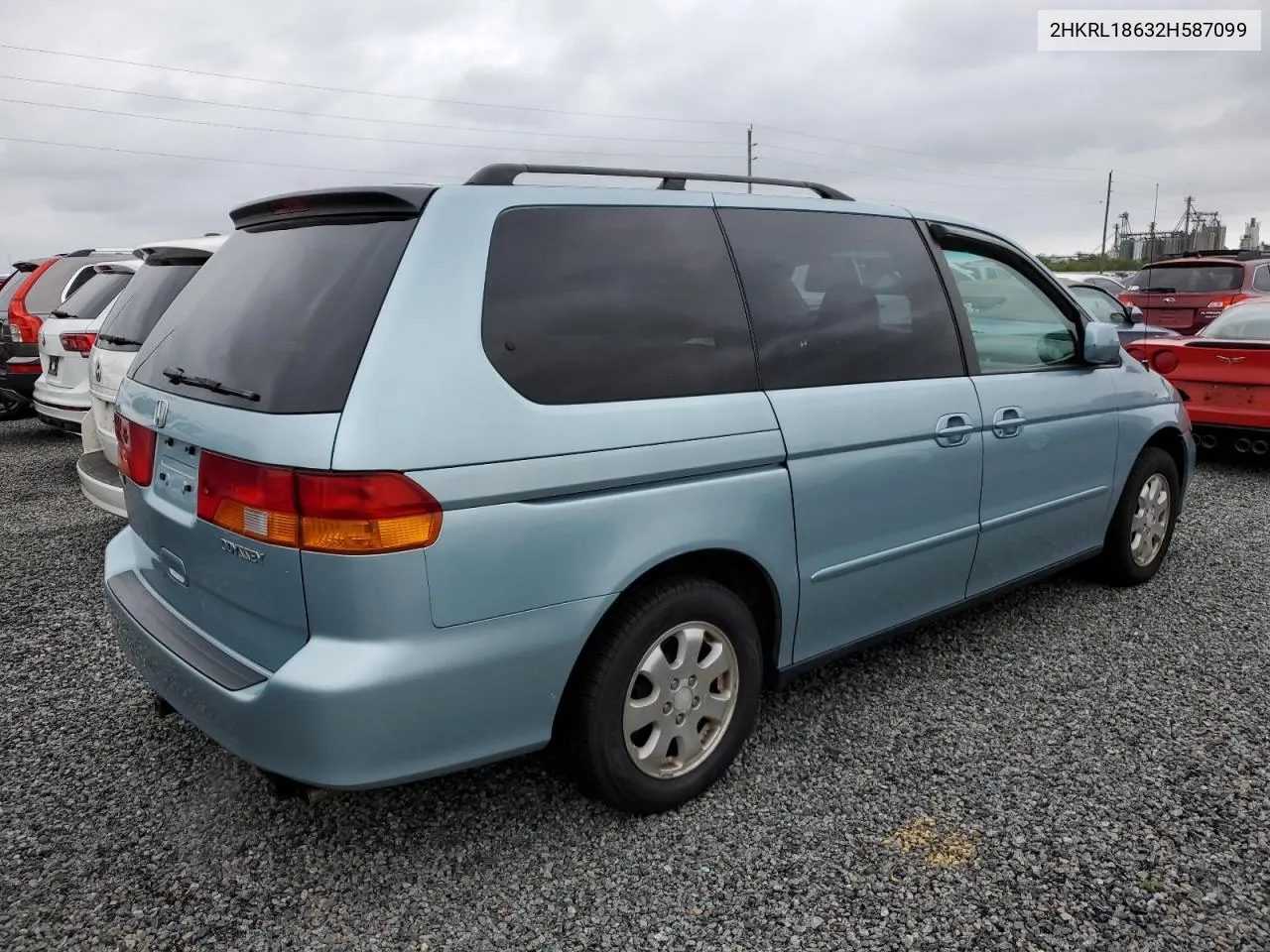 2002 Honda Odyssey Ex VIN: 2HKRL18632H587099 Lot: 74678114