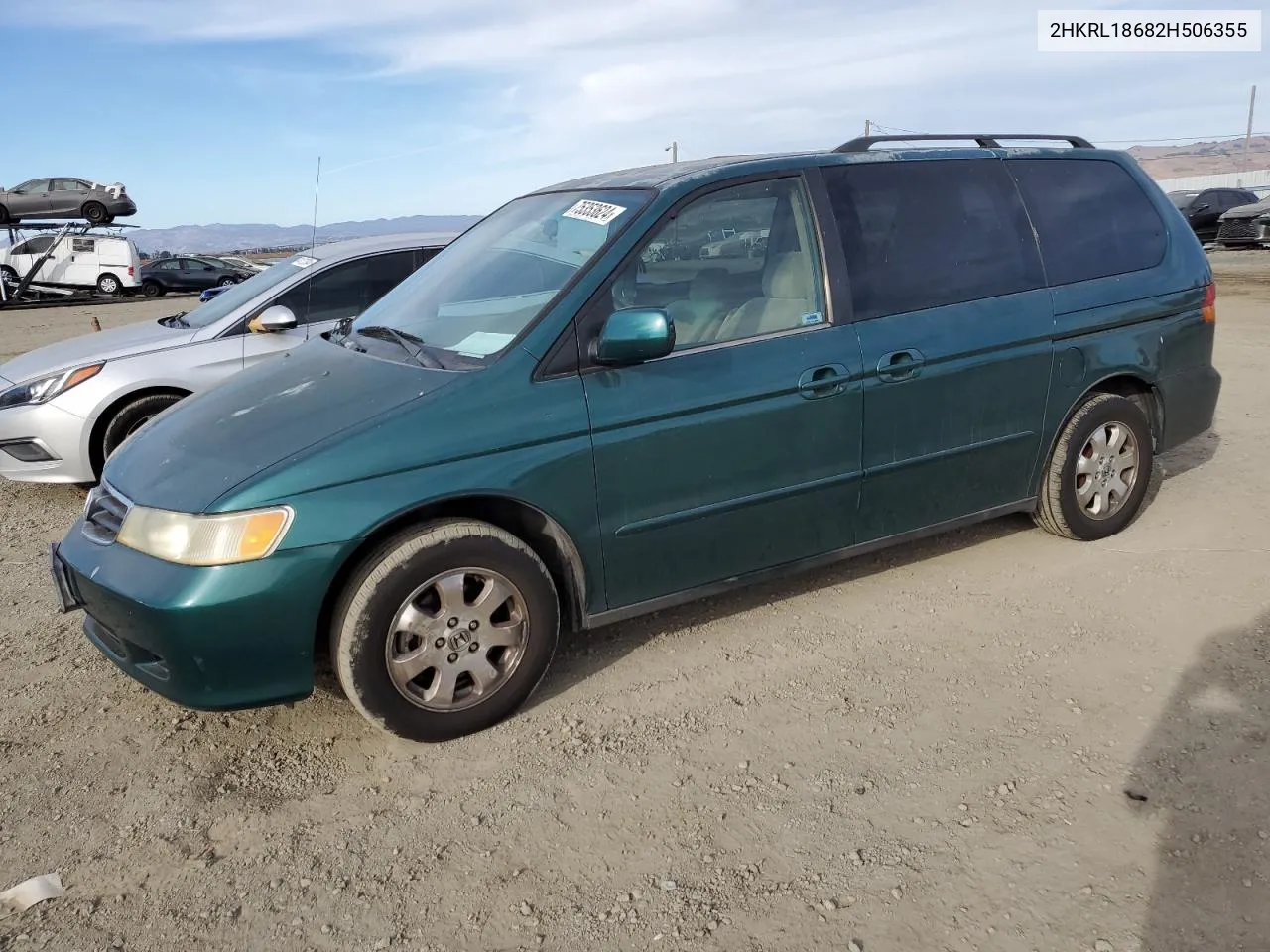 2002 Honda Odyssey Ex VIN: 2HKRL18682H506355 Lot: 75353624