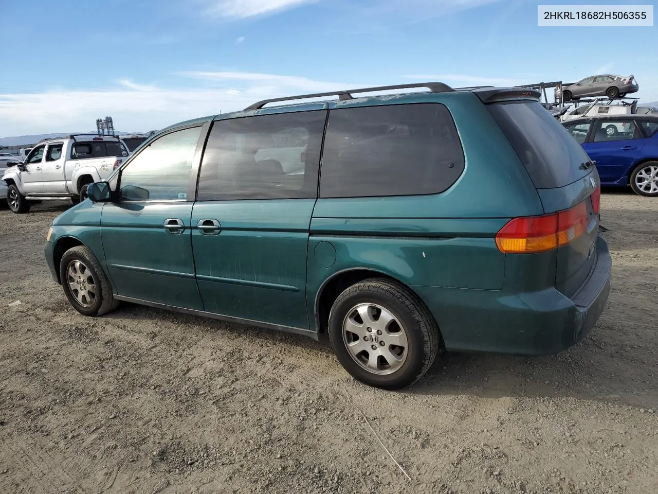 2002 Honda Odyssey Ex VIN: 2HKRL18682H506355 Lot: 75353624