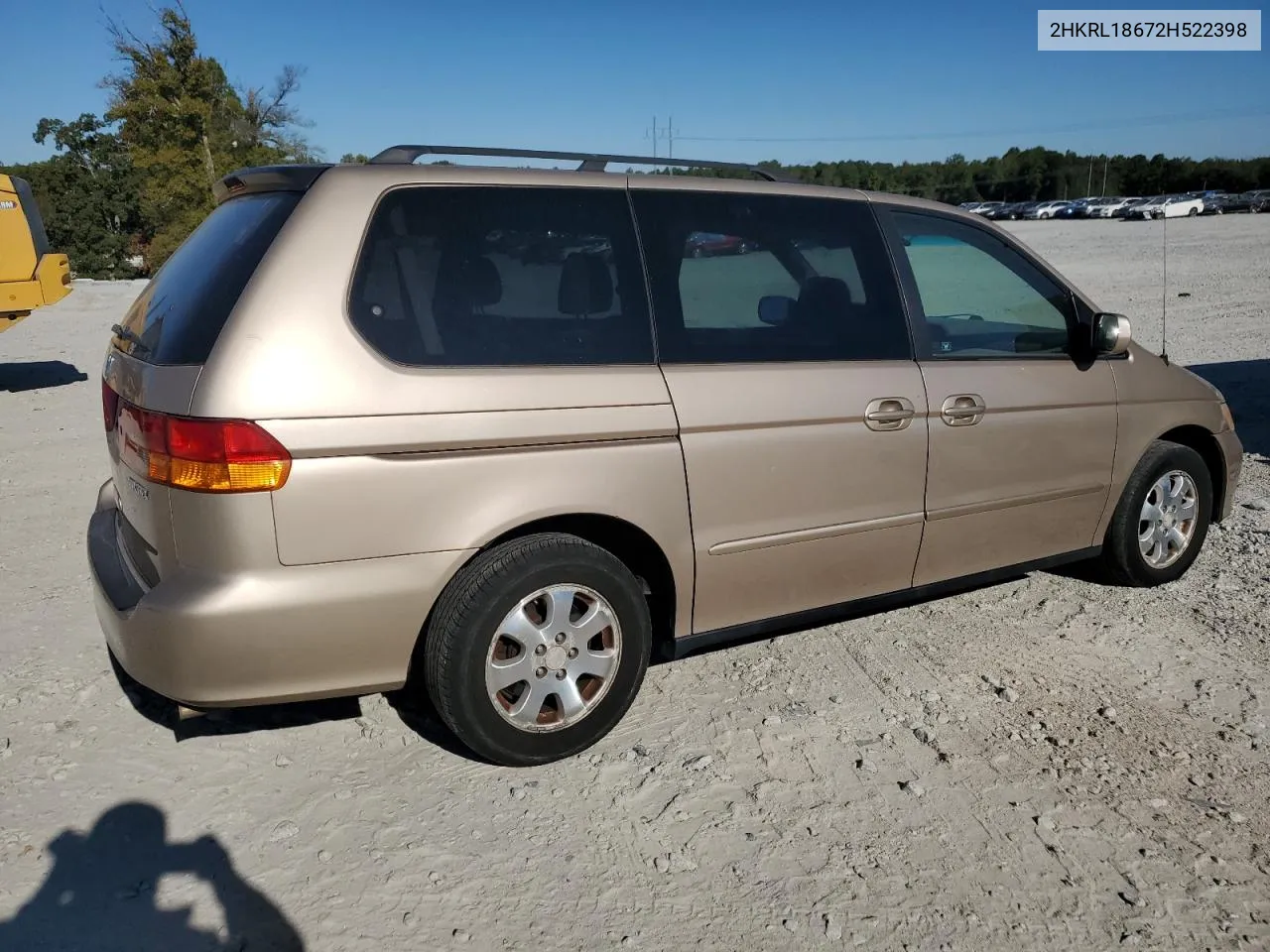 2002 Honda Odyssey Ex VIN: 2HKRL18672H522398 Lot: 76434954