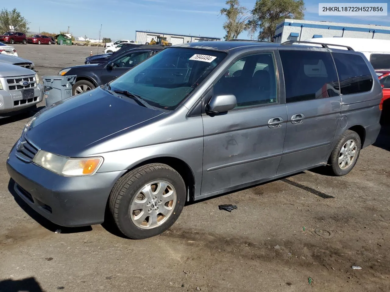 2002 Honda Odyssey Exl VIN: 2HKRL18722H527856 Lot: 76944494