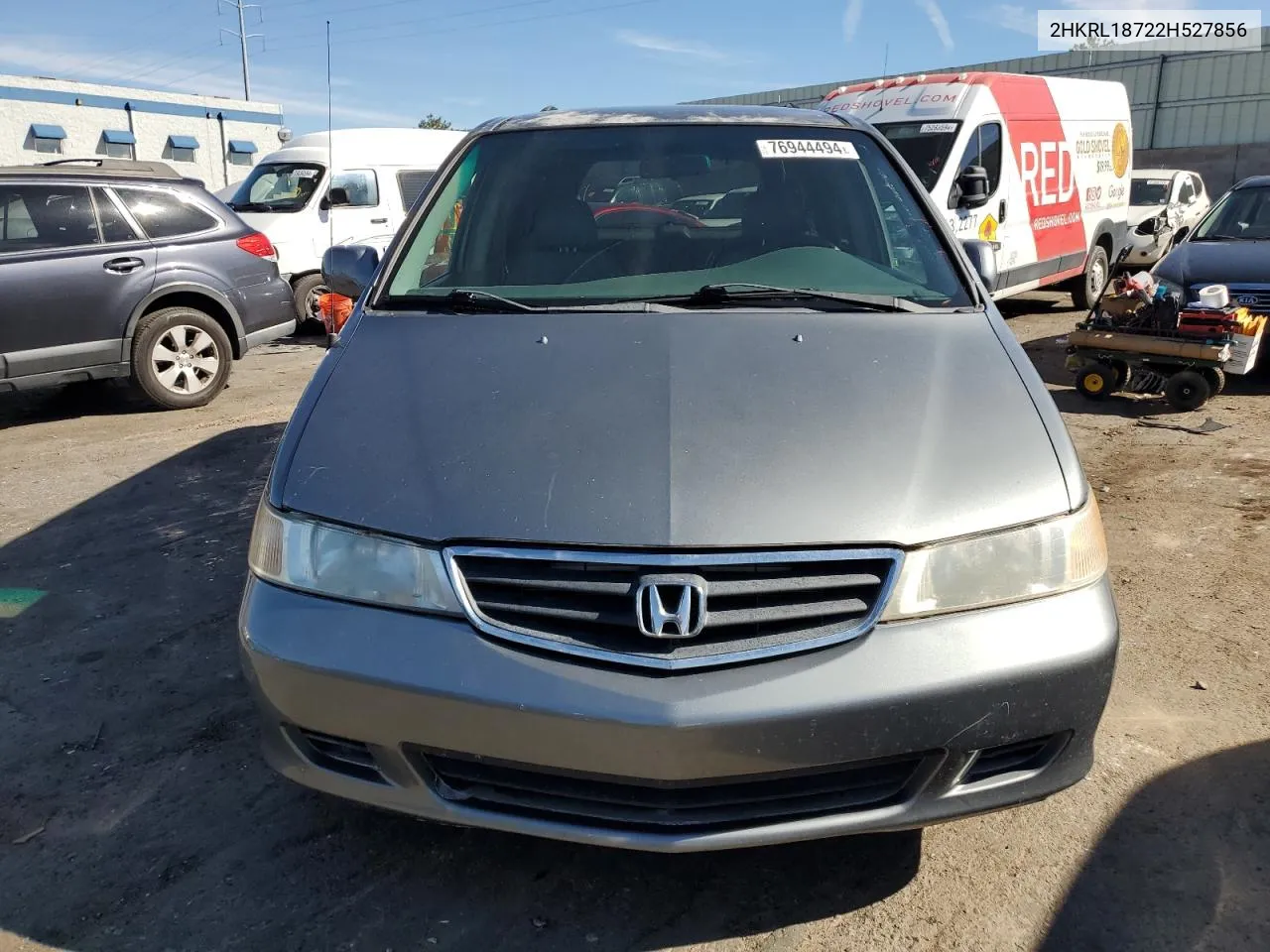 2002 Honda Odyssey Exl VIN: 2HKRL18722H527856 Lot: 76944494