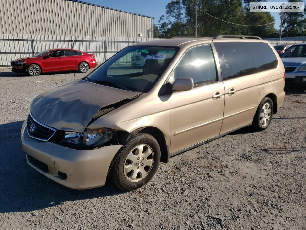 2002 Honda Odyssey Exl VIN: 2HKRL18962H525464 Lot: 77320674