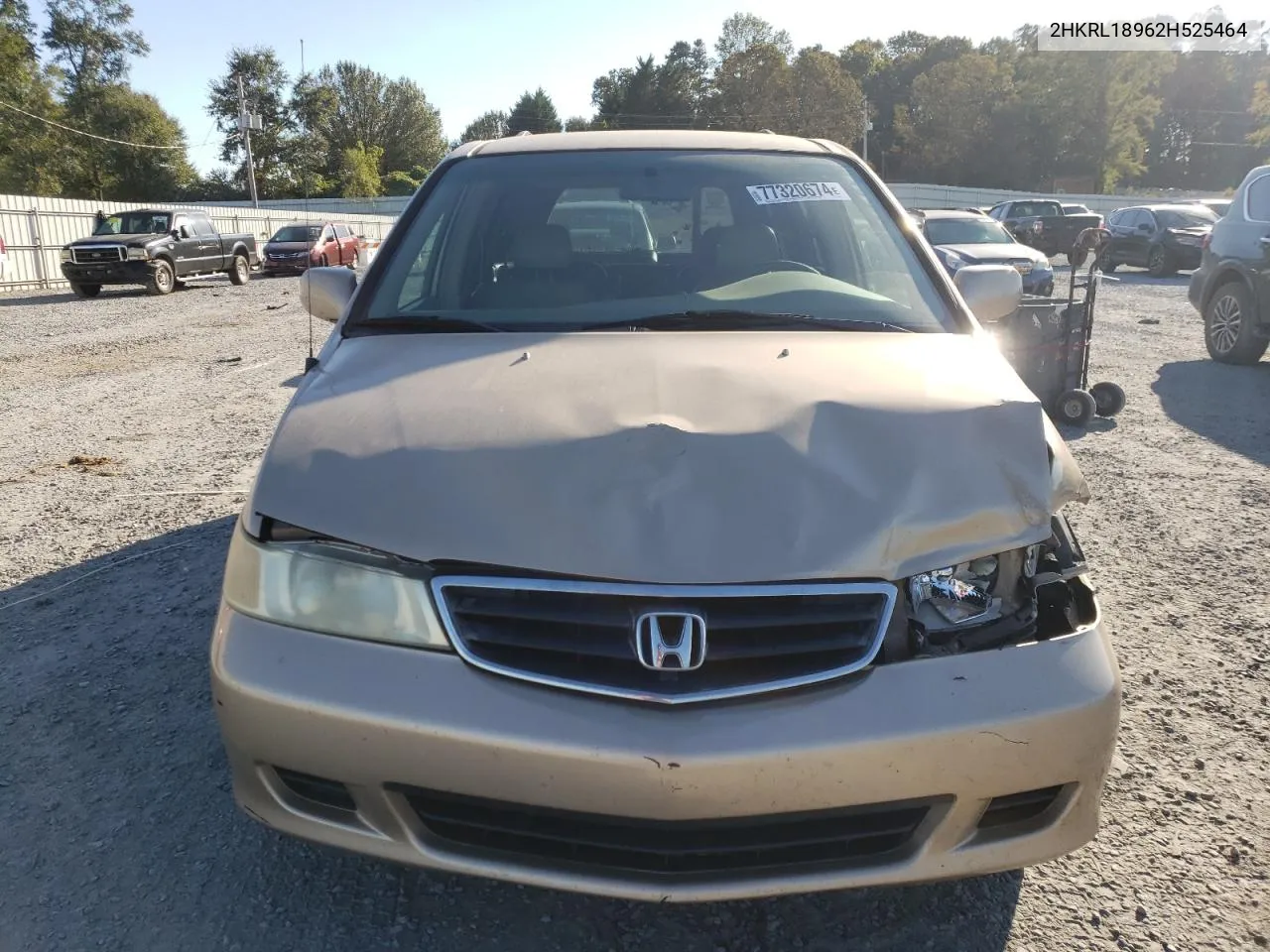 2002 Honda Odyssey Exl VIN: 2HKRL18962H525464 Lot: 77320674