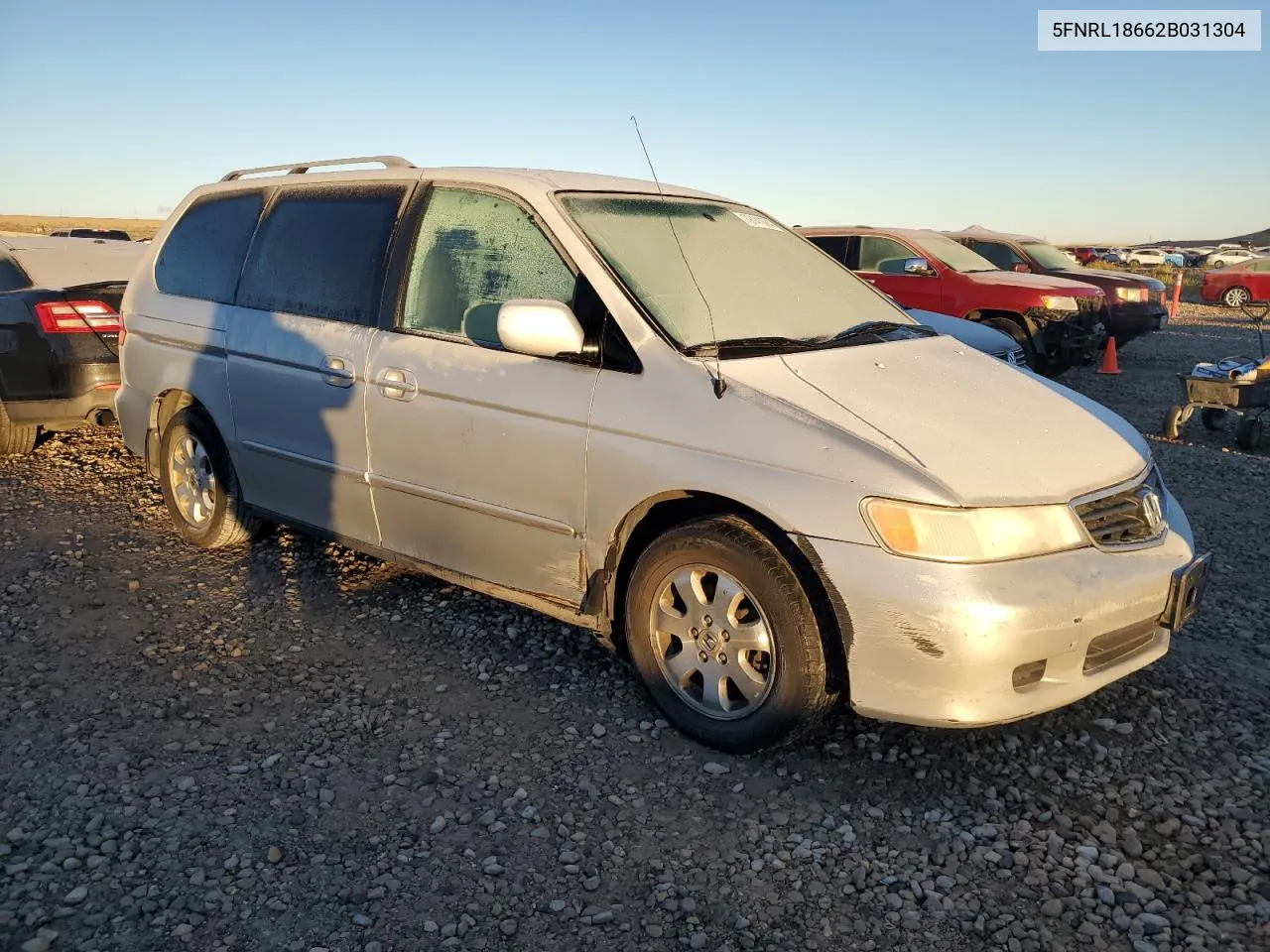 2002 Honda Odyssey Ex VIN: 5FNRL18662B031304 Lot: 79141684