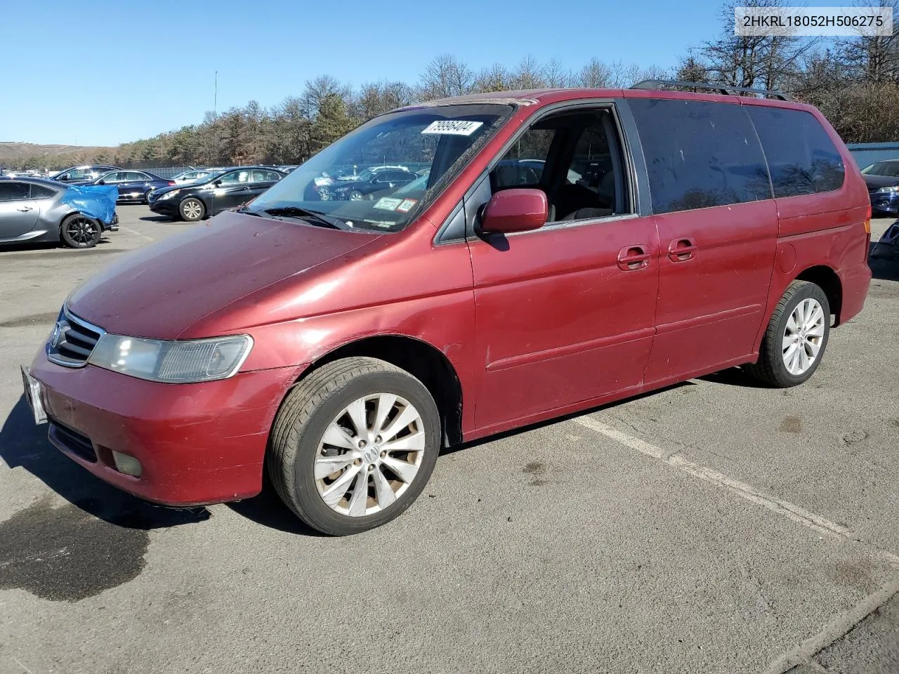 2002 Honda Odyssey Exl VIN: 2HKRL18052H506275 Lot: 79996404