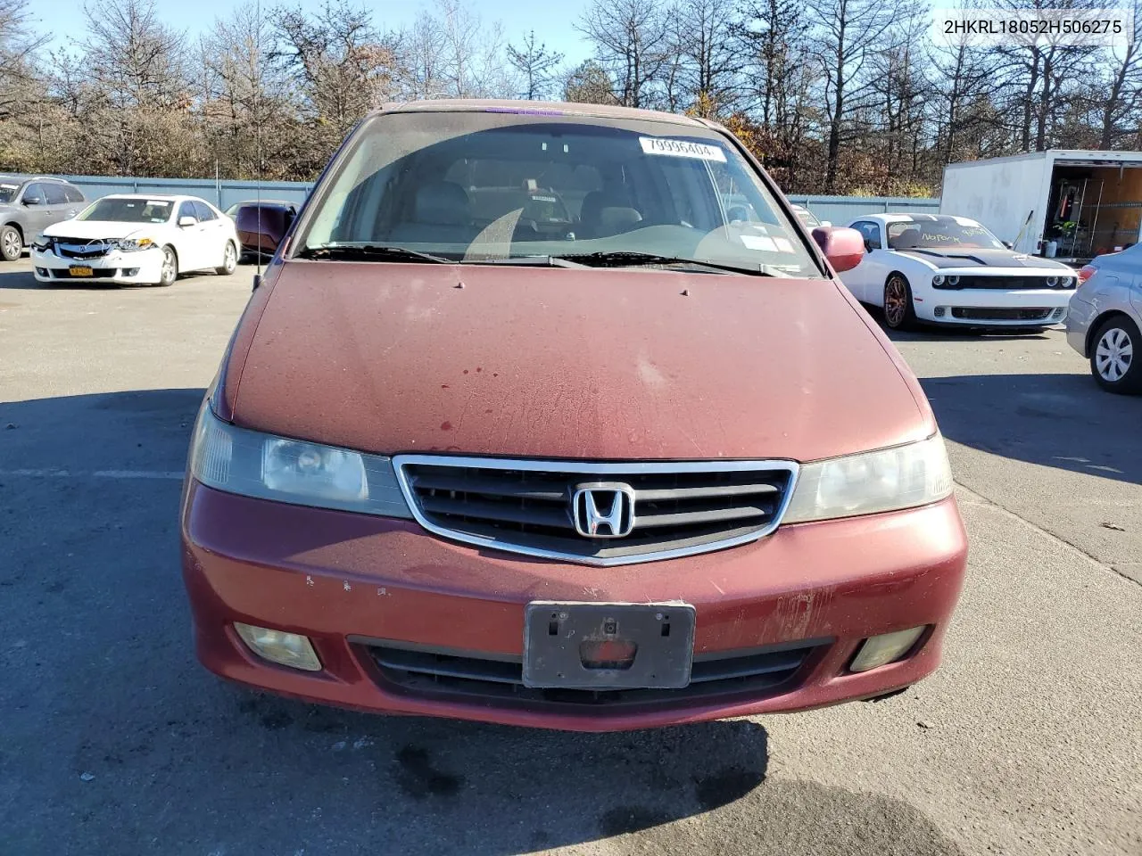 2002 Honda Odyssey Exl VIN: 2HKRL18052H506275 Lot: 79996404