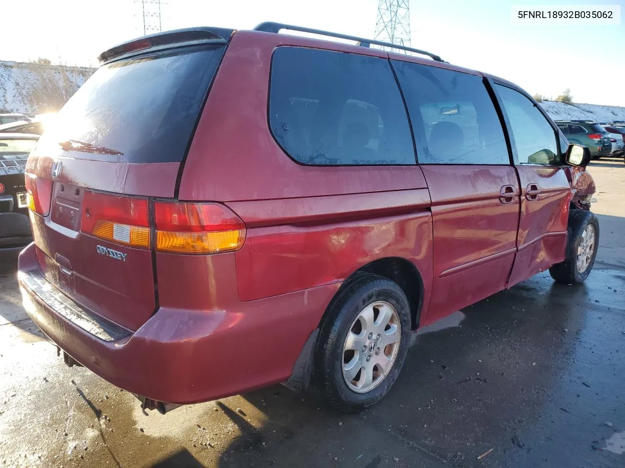 2002 Honda Odyssey Exl VIN: 5FNRL18932B035062 Lot: 80226894