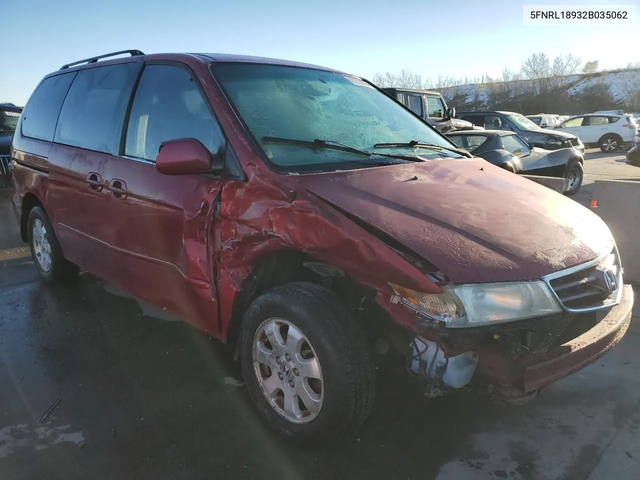 2002 Honda Odyssey Exl VIN: 5FNRL18932B035062 Lot: 80226894