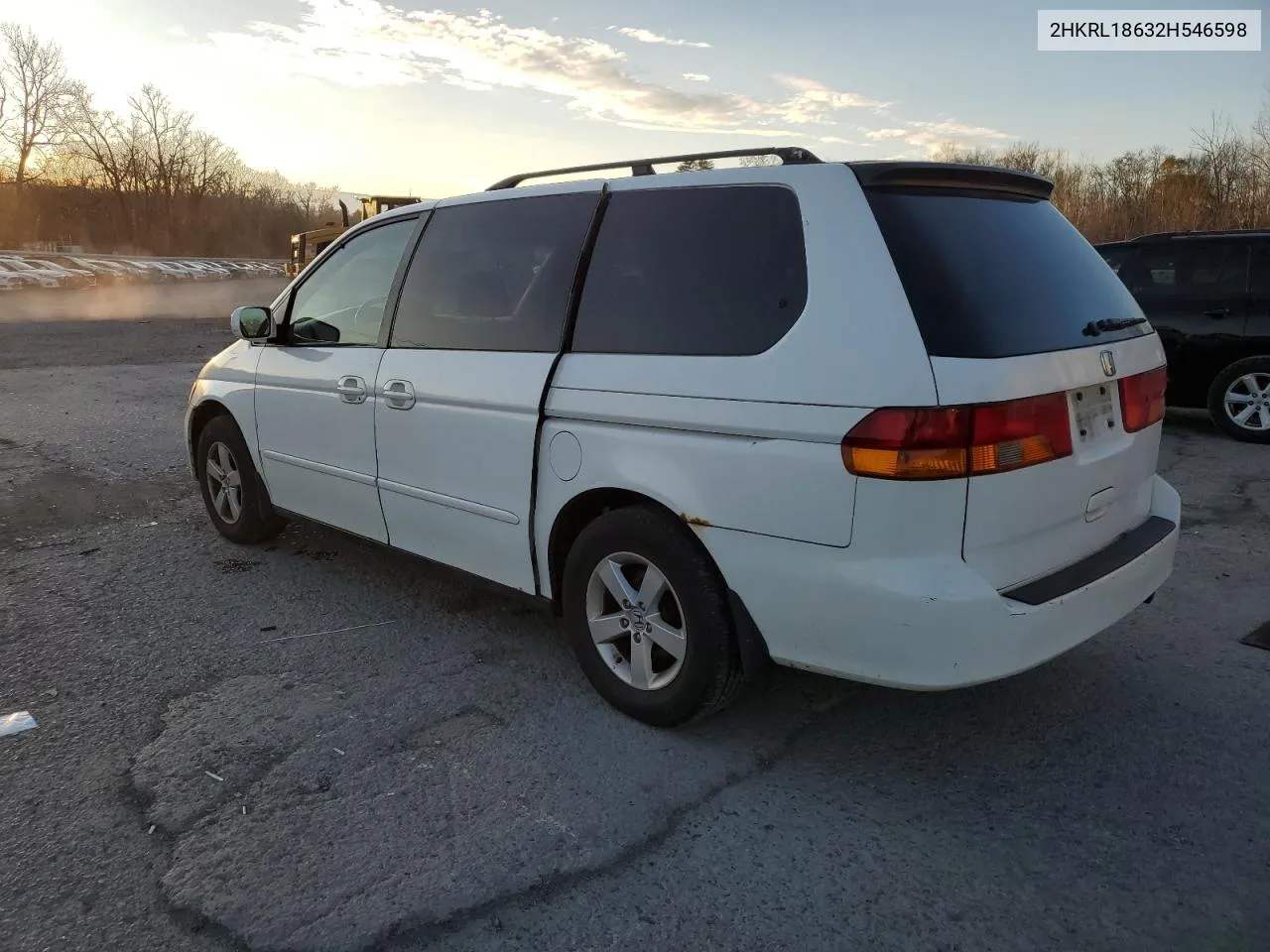 2002 Honda Odyssey Ex VIN: 2HKRL18632H546598 Lot: 81147104