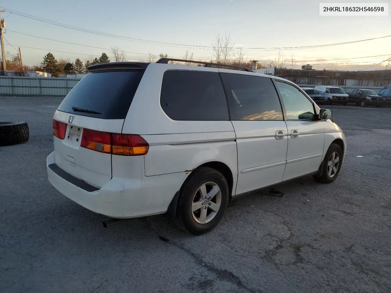 2002 Honda Odyssey Ex VIN: 2HKRL18632H546598 Lot: 81147104