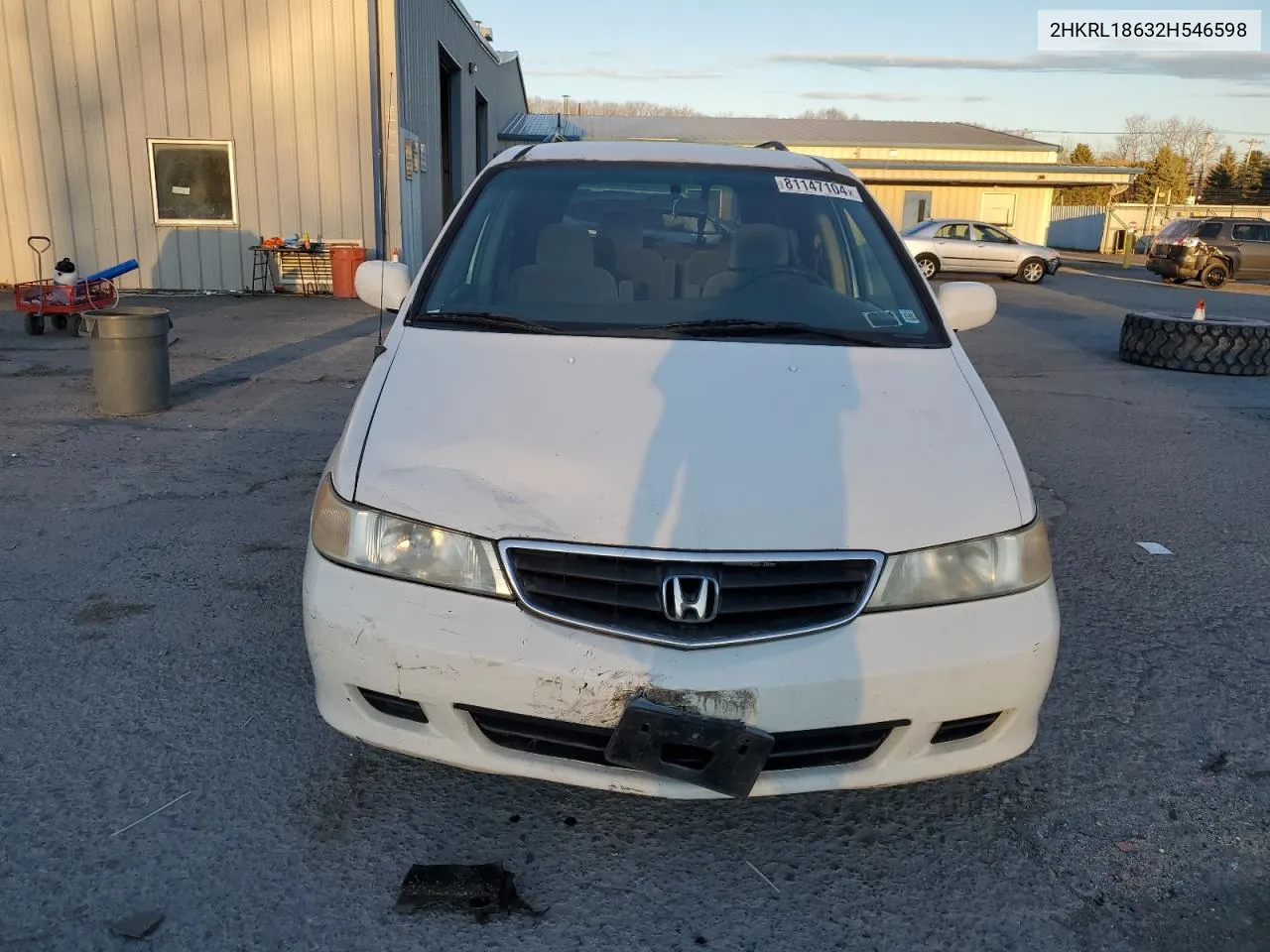 2002 Honda Odyssey Ex VIN: 2HKRL18632H546598 Lot: 81147104