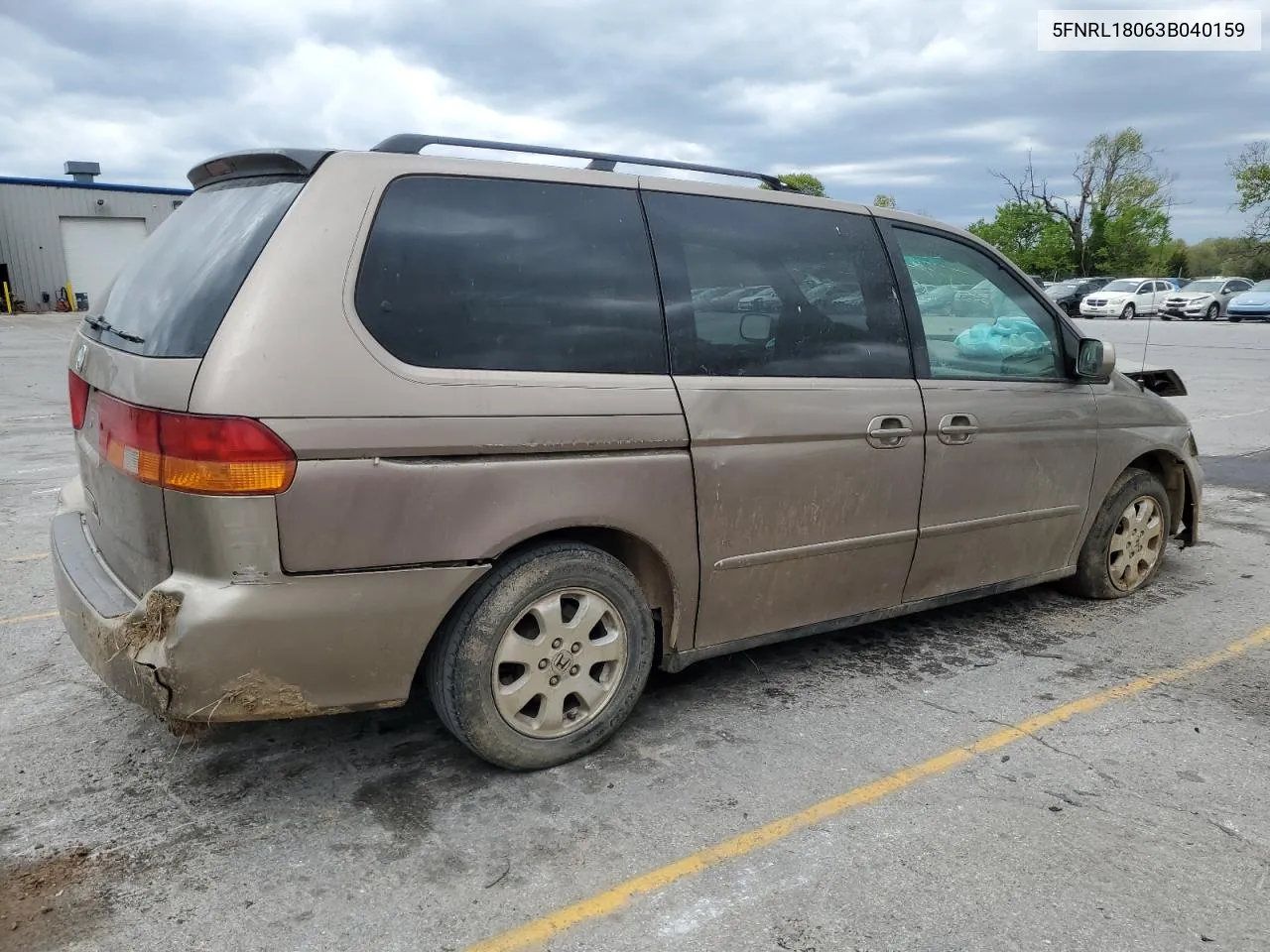 2003 Honda Odyssey Exl VIN: 5FNRL18063B040159 Lot: 52002274