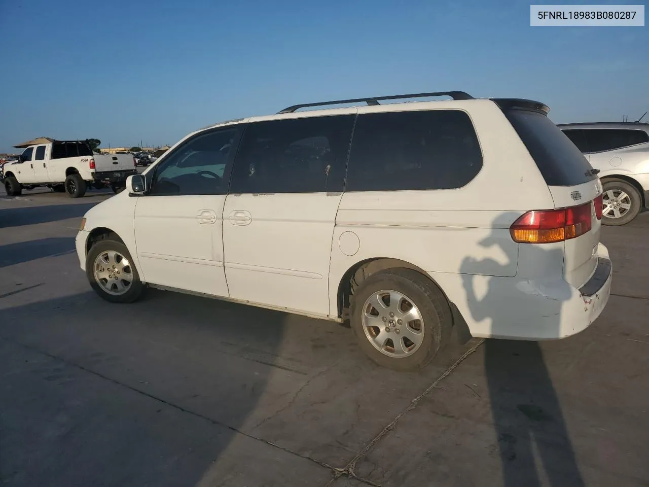 2003 Honda Odyssey Exl VIN: 5FNRL18983B080287 Lot: 61805104