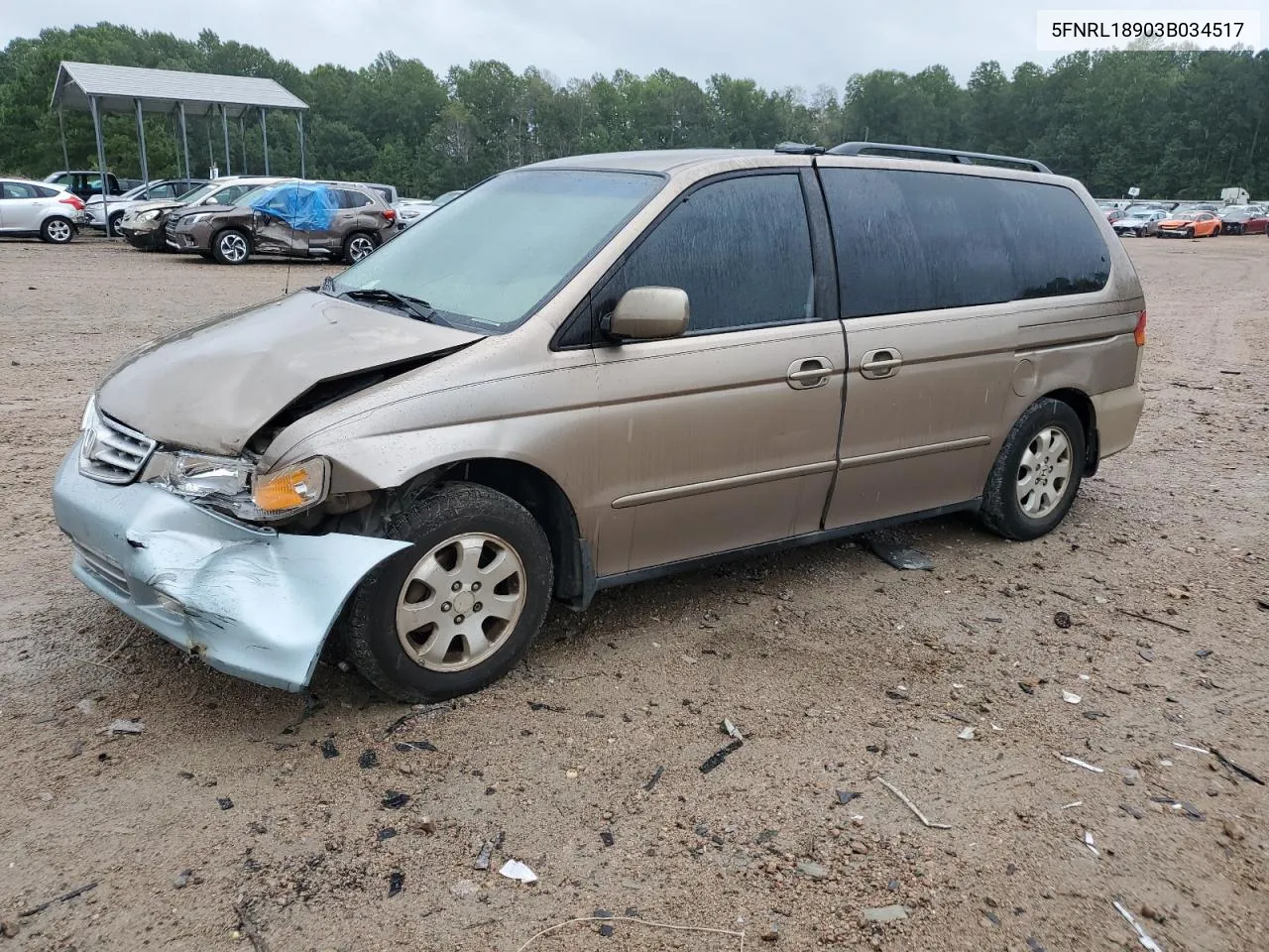 2003 Honda Odyssey Exl VIN: 5FNRL18903B034517 Lot: 66518724