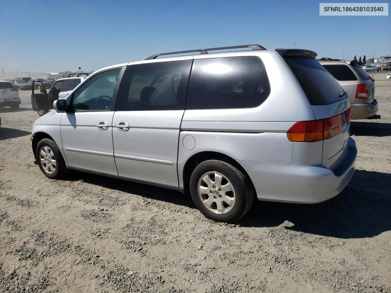 2003 Honda Odyssey Ex VIN: 5FNRL18643B103540 Lot: 69418374